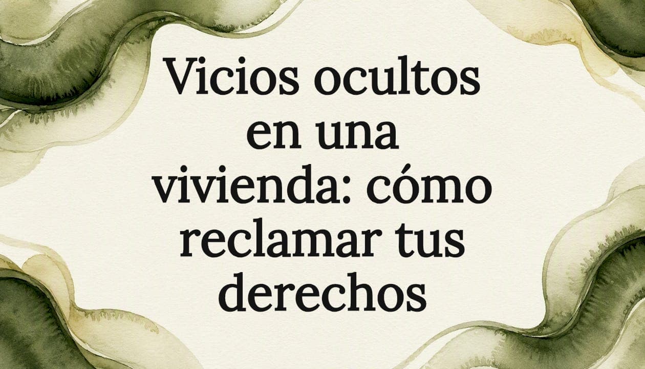Vicios ocultos en una vivienda: cómo reclamar tus derechos