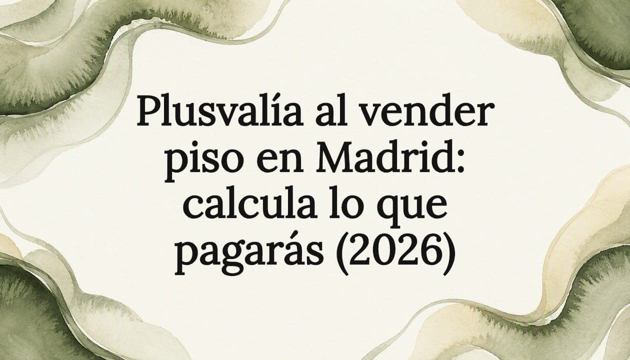 Plusvalía al vender piso en Madrid: calcula lo que pagarás (2026)