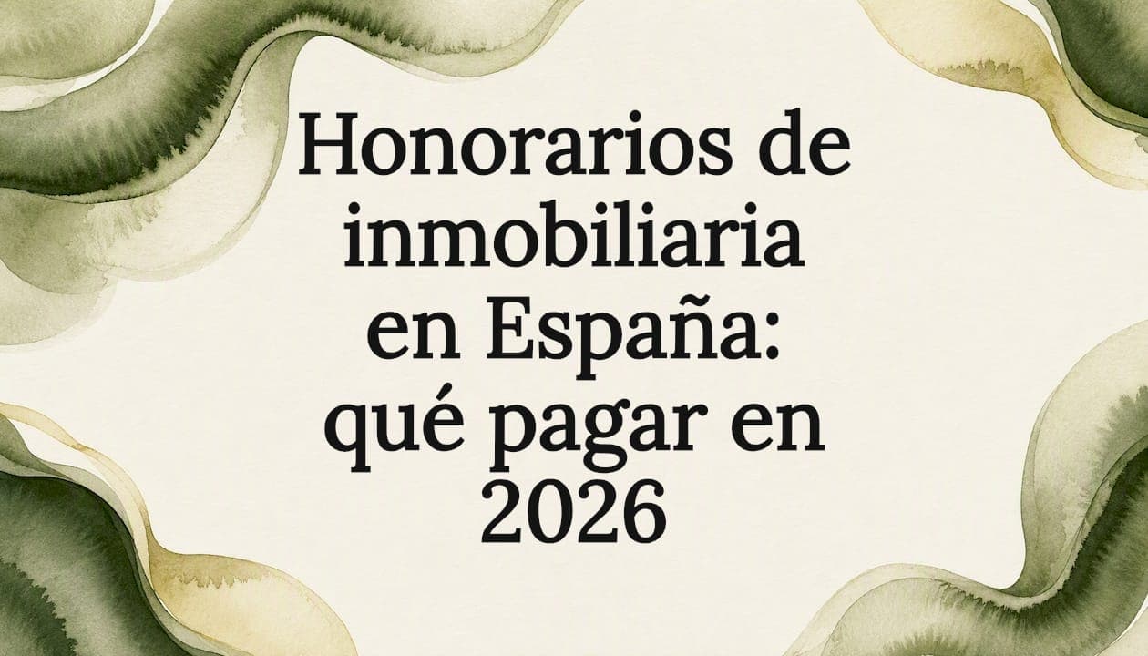 Honorarios de inmobiliaria en España: qué pagar en 2026