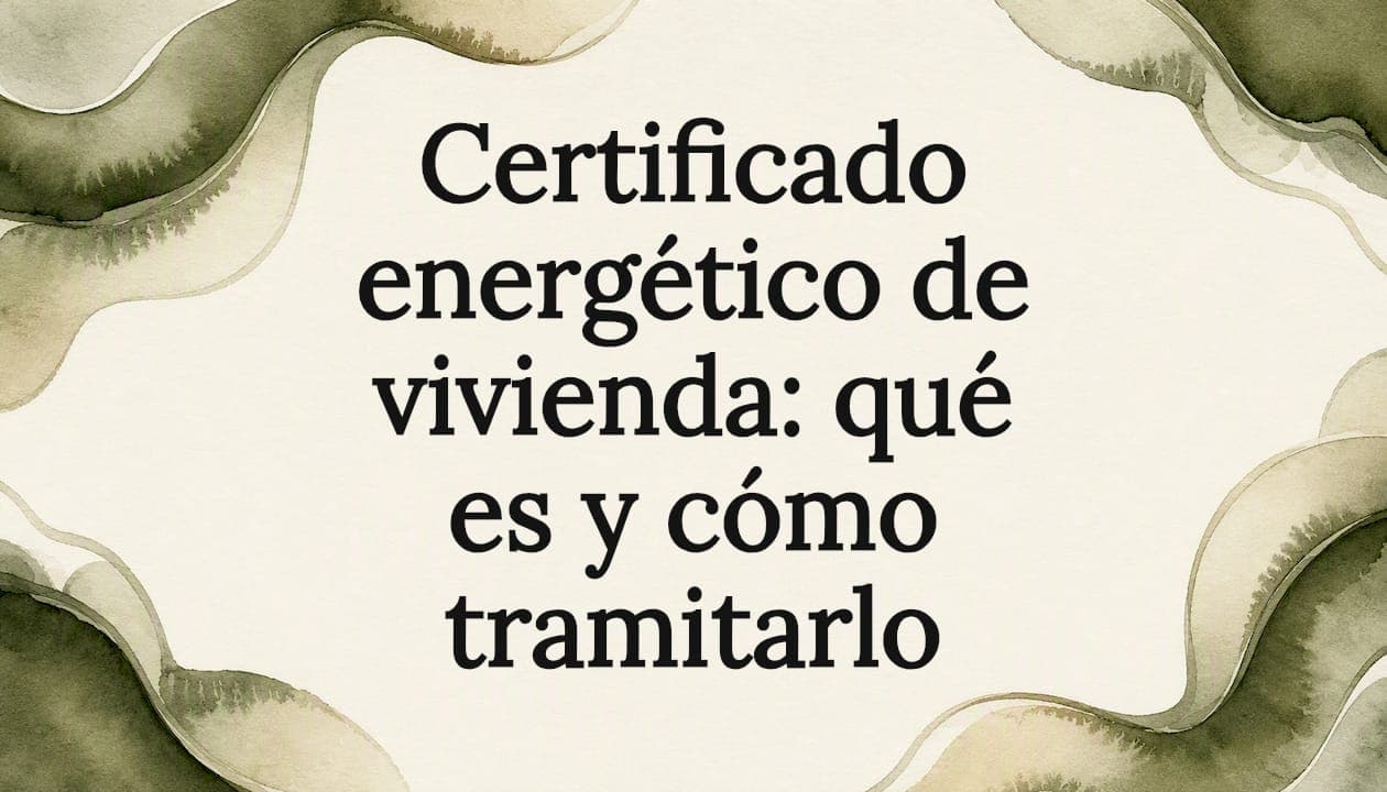 Certificado energético de vivienda: qué es y cómo tramitarlo
