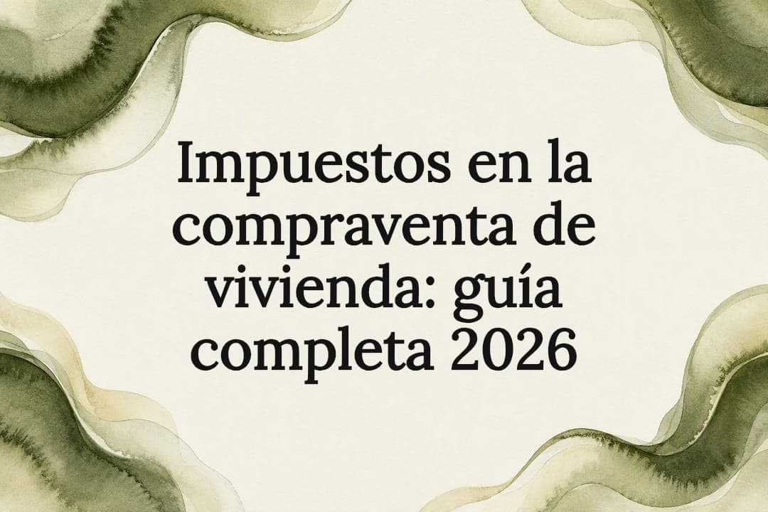 Impuestos en la compraventa de vivienda: guía completa 2026
