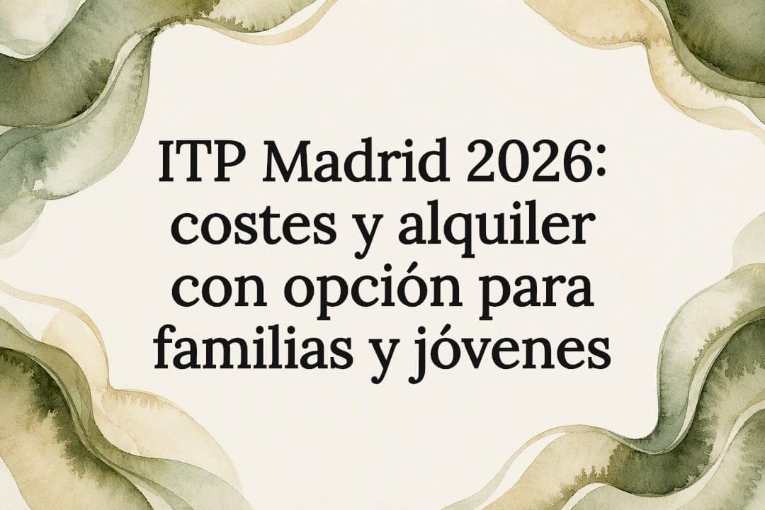 ITP Madrid 2026: costes y alquiler con opción para familias y jóvenes