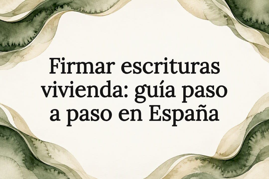 Firmar escrituras vivienda: guía paso a paso en España