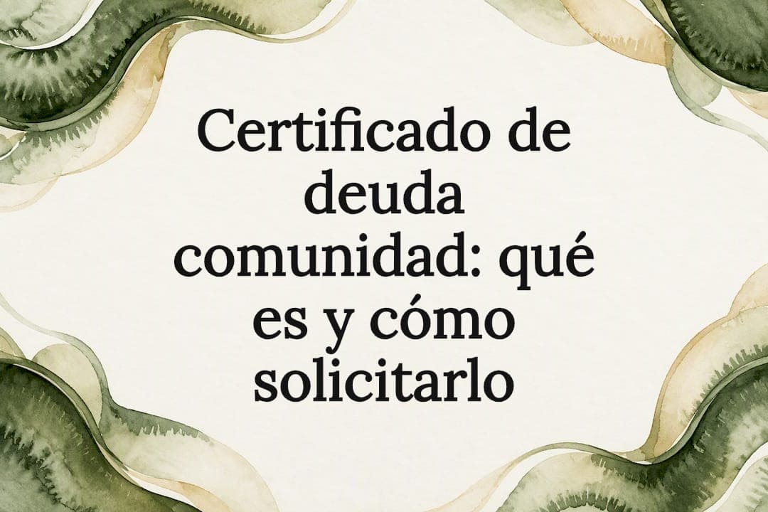 Certificado de deuda comunidad: qué es y cómo solicitarlo