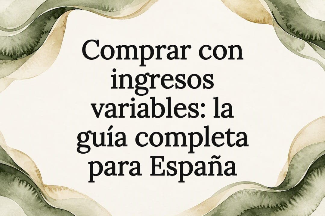 Comprar con ingresos variables: la guía completa para España