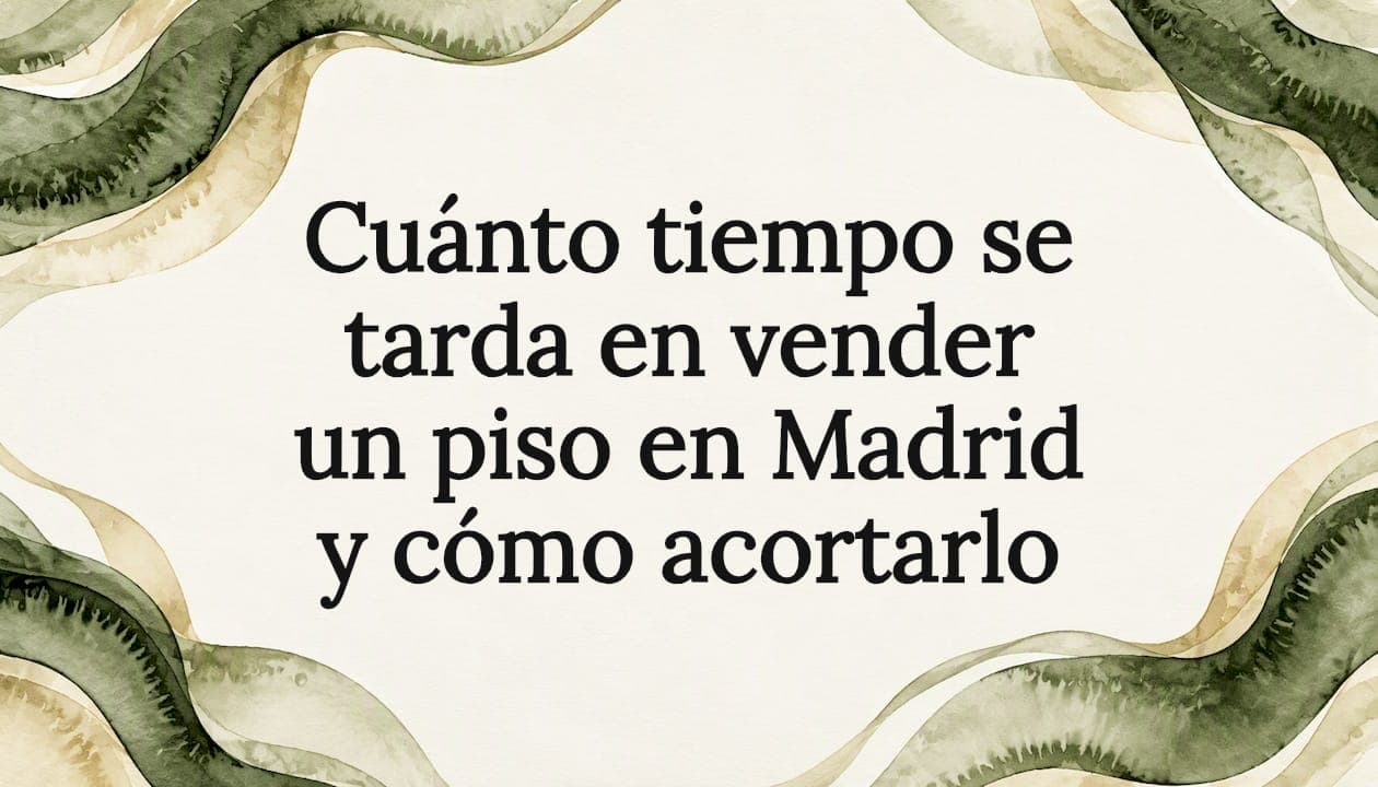 Cuánto tiempo se tarda en vender un piso en Madrid y cómo acortarlo