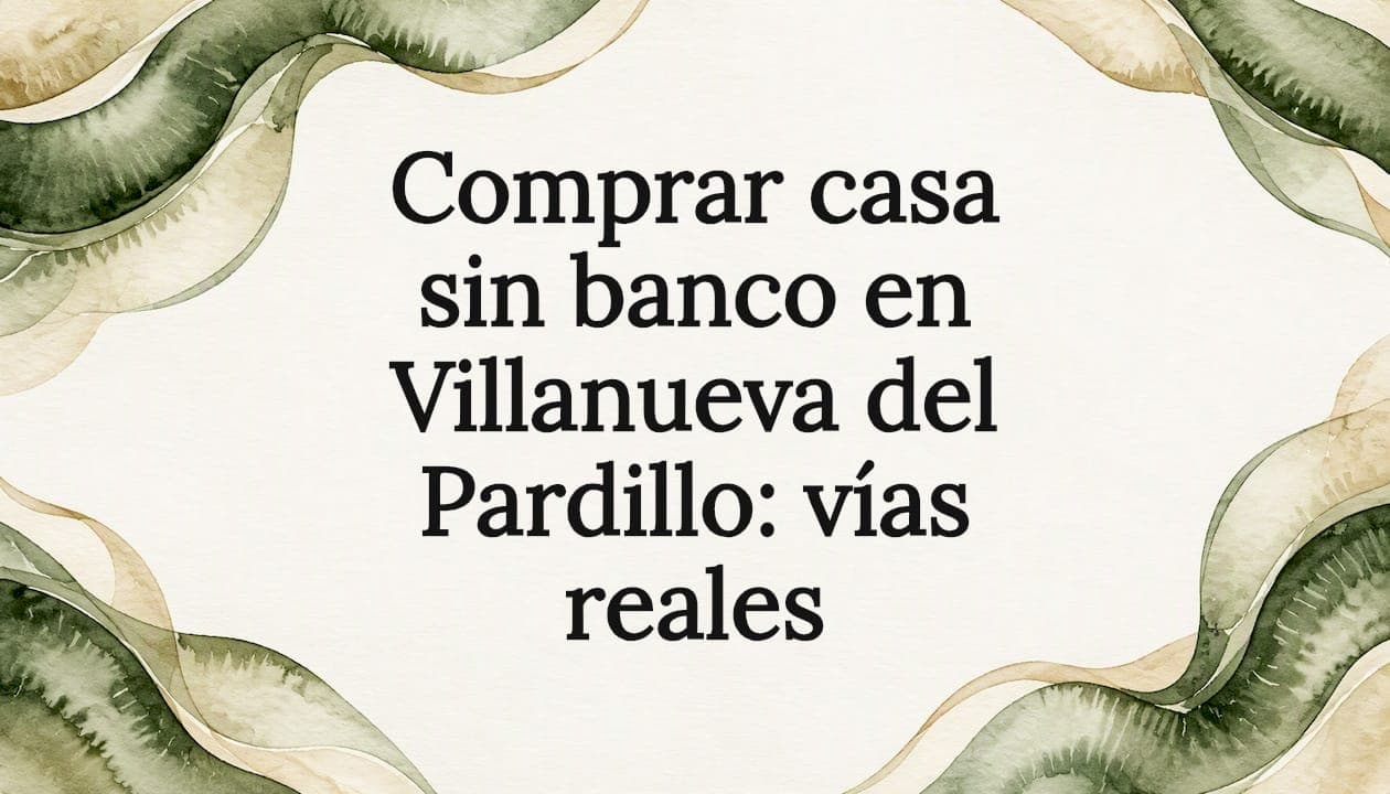 Comprar casa sin banco en Villanueva del Pardillo: vías reales