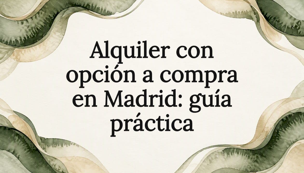 Alquiler con opción a compra en Madrid: guía práctica